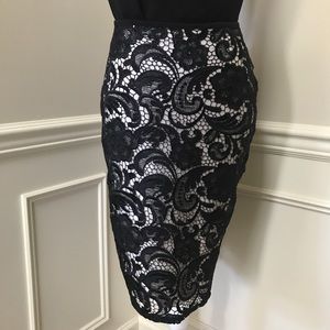 H&M lace overlay skirt